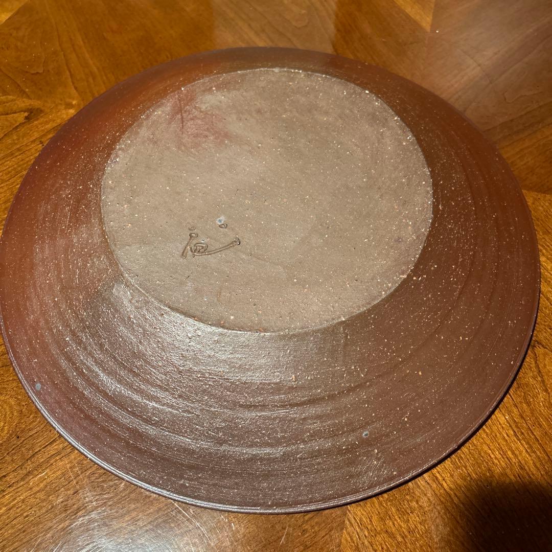 新品③◆備前焼　大皿　飾り皿　丸型