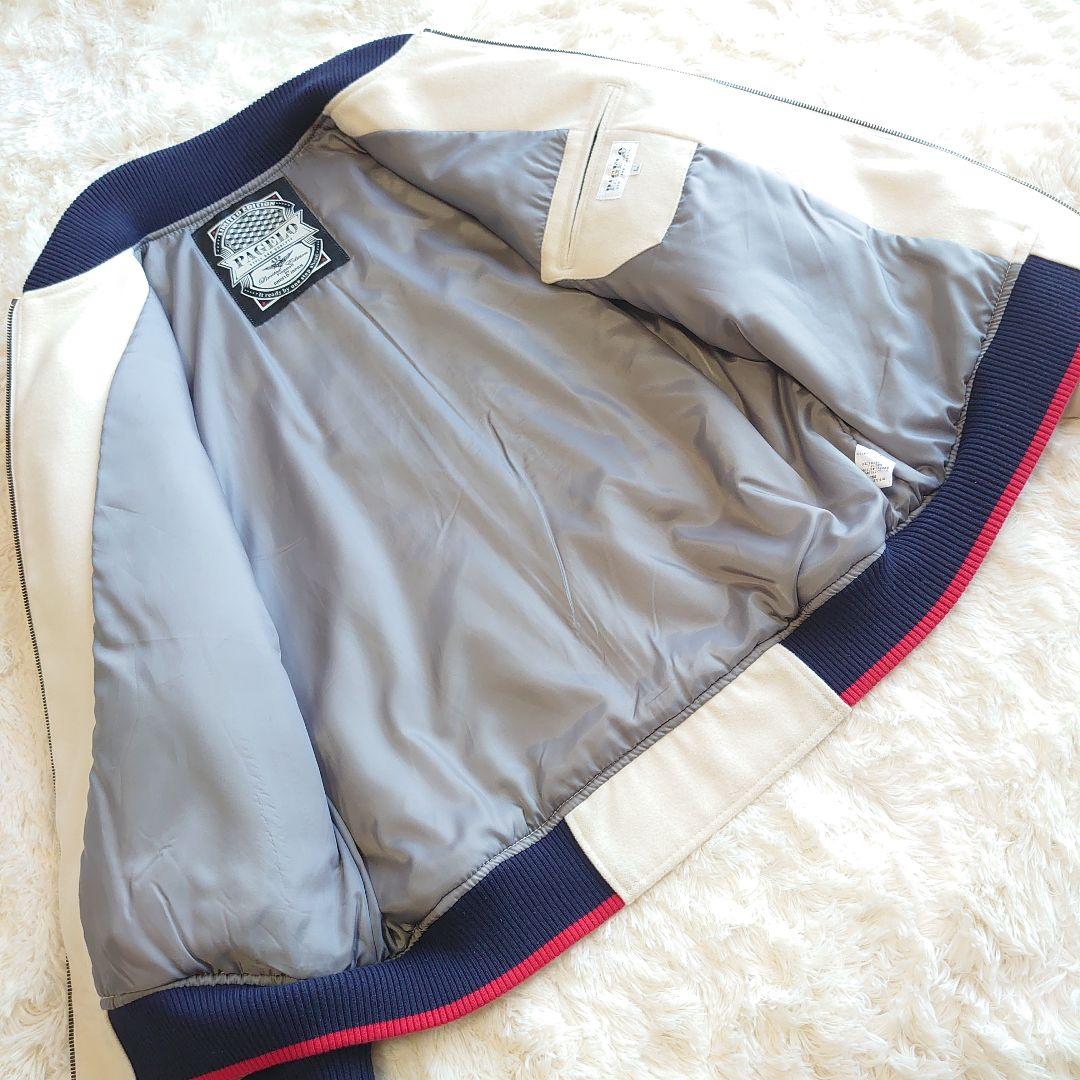 【極美品】パジェロ ワッペン ロゴ刺繍 フルジップ ブルゾン ジャケット L
