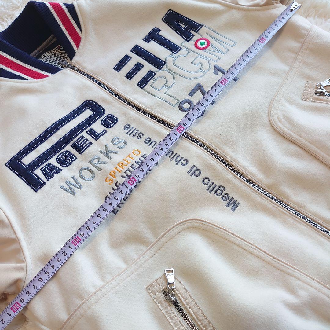 【極美品】パジェロ ワッペン ロゴ刺繍 フルジップ ブルゾン ジャケット L