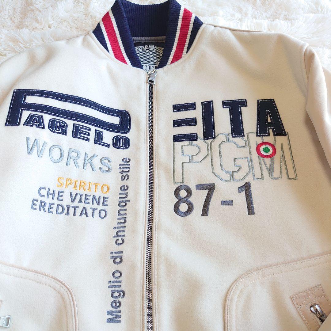 【極美品】パジェロ ワッペン ロゴ刺繍 フルジップ ブルゾン ジャケット L