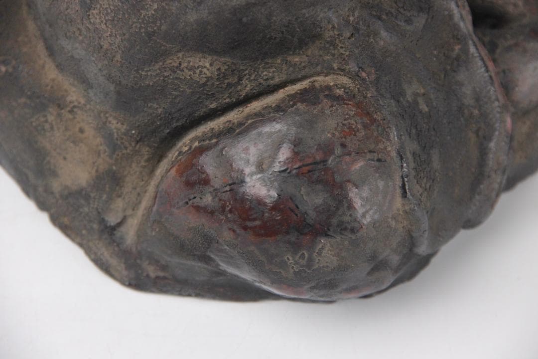 桃山時代 楽焼　田中 宗慶　達磨　だるま　置物　焼き物　箱付 EM19-18