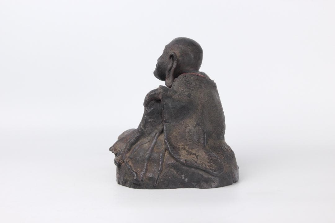 桃山時代 楽焼　田中 宗慶　達磨　だるま　置物　焼き物　箱付 EM19-18