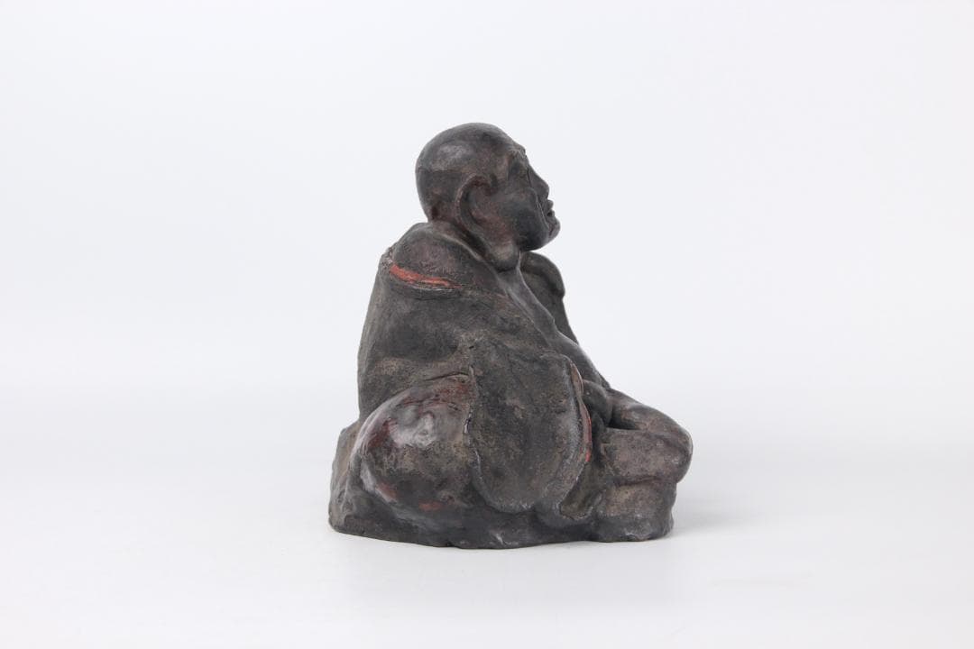 桃山時代 楽焼　田中 宗慶　達磨　だるま　置物　焼き物　箱付 EM19-18