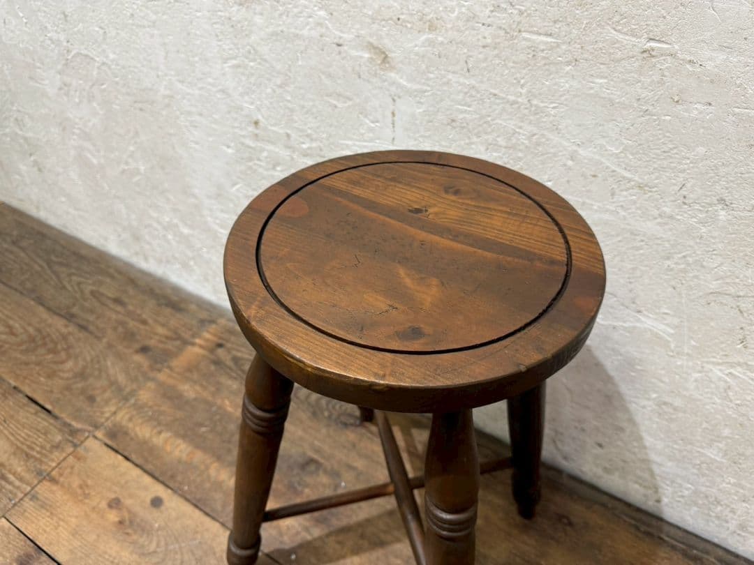 1185 ビンテージ　ハイスツール　丸椅子　イス　古家具　レトロ　アンティーク