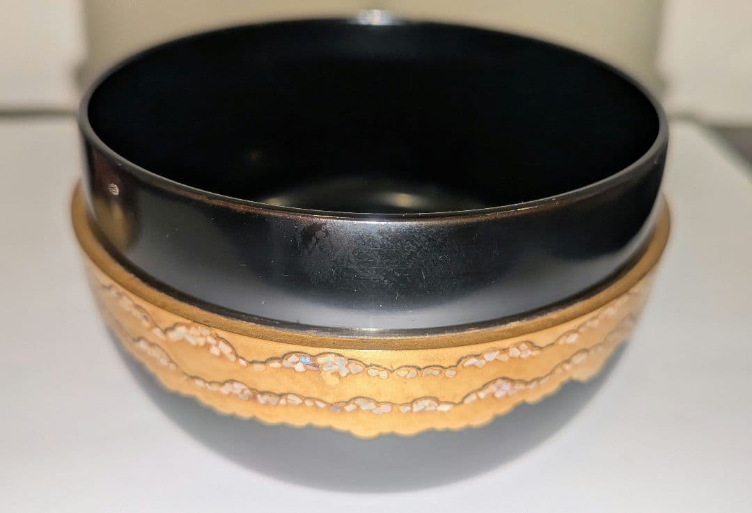 『赤富士　平棗』蒔絵　新井宗賀作　新井満平　輪島塗加賀茶器表千家裏千家塗師茶道具