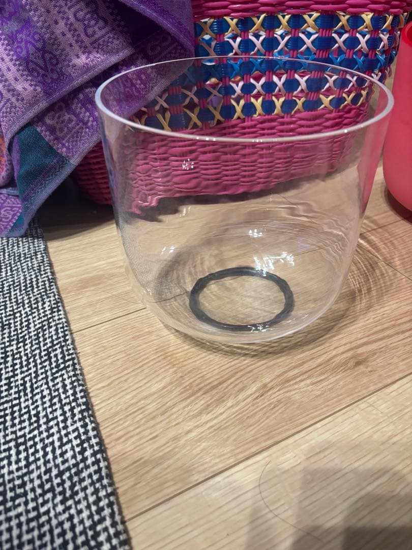 大幅値下げ クリスタルボウルEつや消し石英用7インチC注赤 おまけ付き