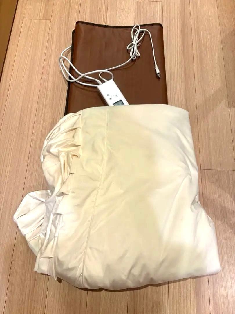 今だけ！タイマー機能付き ヒートマット　ベルベットベッドカバー　2点セット