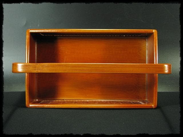 春慶 格子飾 煙草盆 組子 細工 竹 莨盆 茶道具 露地道具 f328