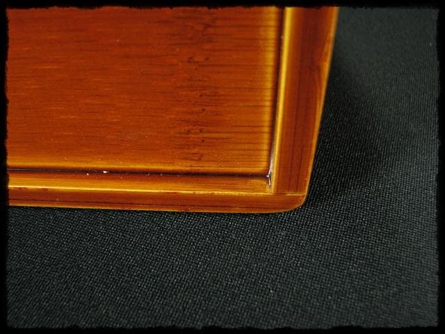 春慶 格子飾 煙草盆 組子 細工 竹 莨盆 茶道具 露地道具 f328