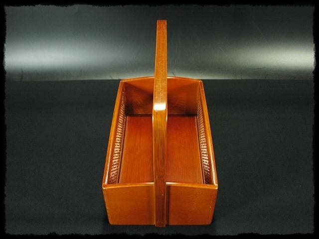 春慶 格子飾 煙草盆 組子 細工 竹 莨盆 茶道具 露地道具 f328