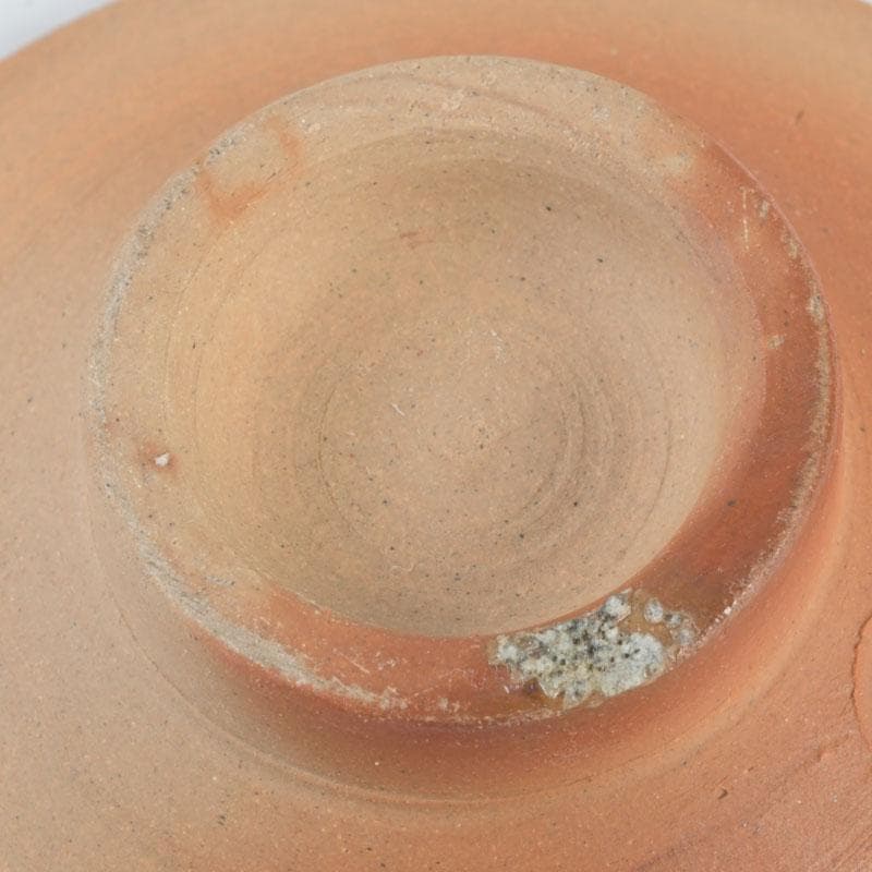 備前焼　人間国宝　藤原雄長男　藤原和作　火襷　盃　共布共箱　N　9444