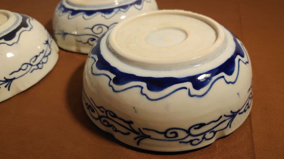 大聖寺伊万里　古伊万里　伊万里　中鉢　蔵出し　３客