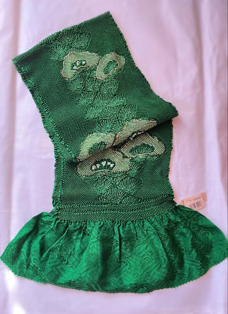 未使用　美品　正絹　総絞り　帯揚げ　振袖　成人式