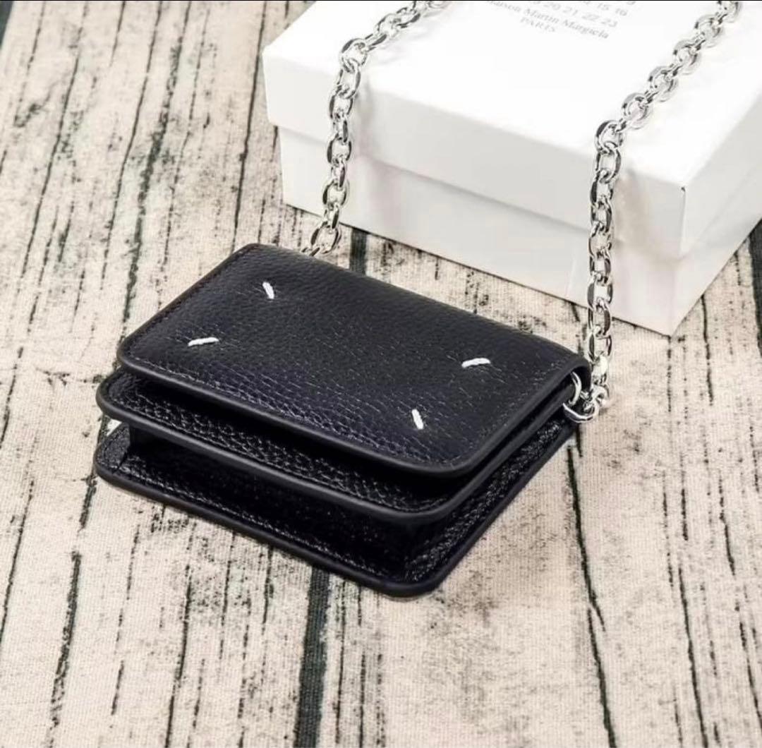 Maison Margiela ブラックレザー 財布 チェーン　マルジェラ