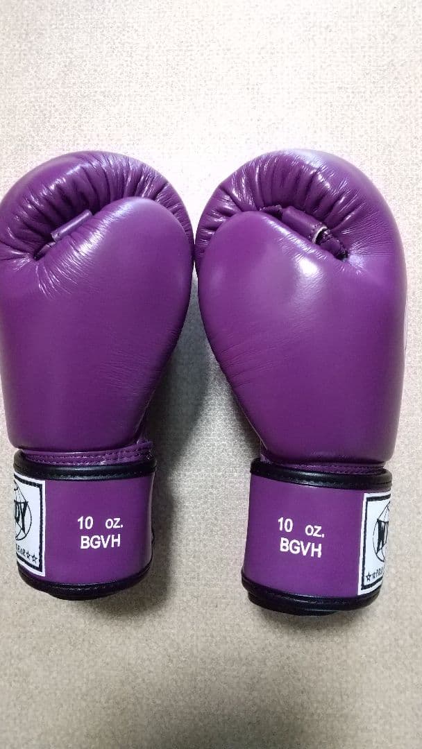 本革製WINDYボクシンググローブ 10oz 紫 キックボクシング NP