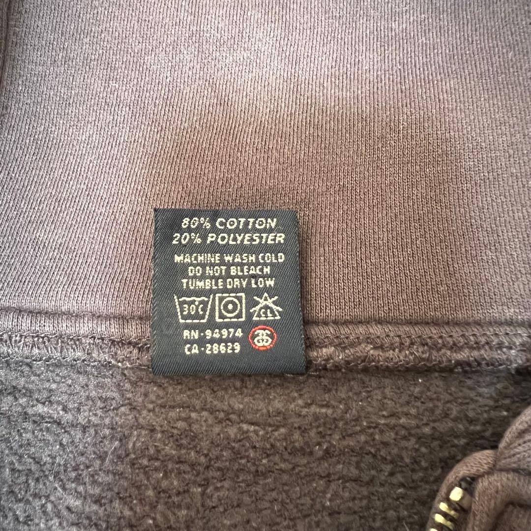 old stussy 紺タグ フーディ パーカー ネイビー M ジップ