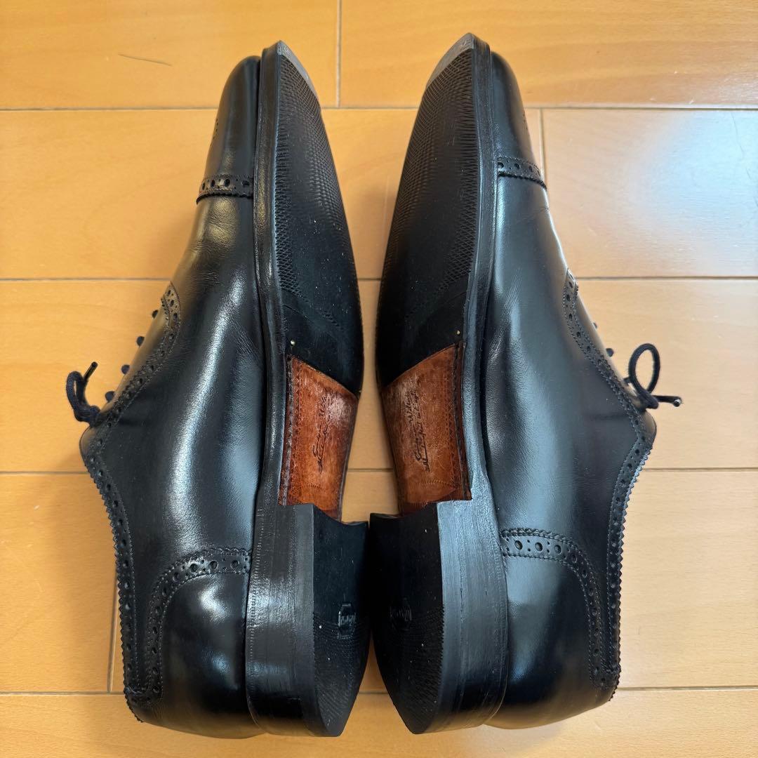 Loake 英国製 セミブローグ UK 7.5 黒 革靴