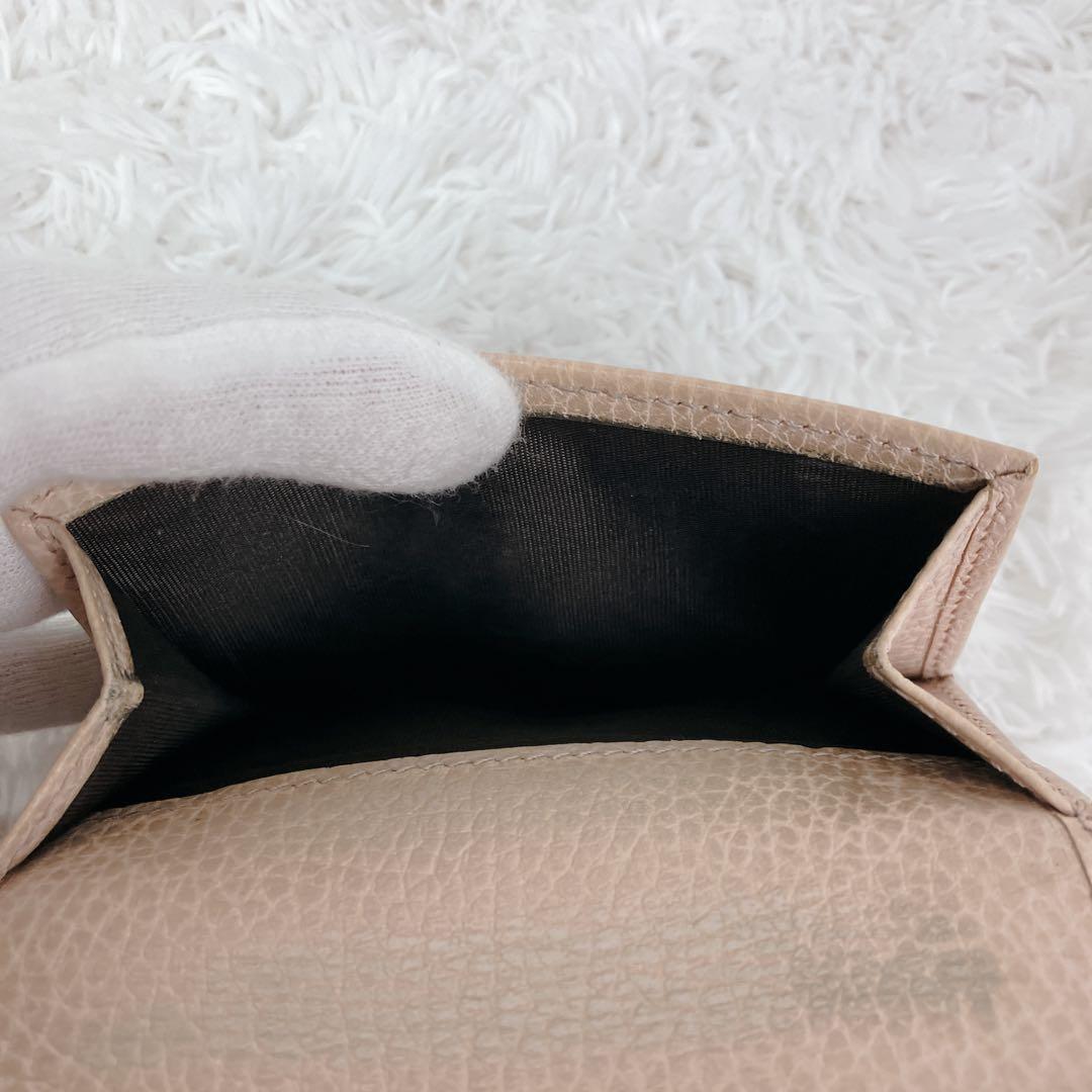 グッチ GG ミニマーモント 474746 折り財布 本革　バイカラー　黒