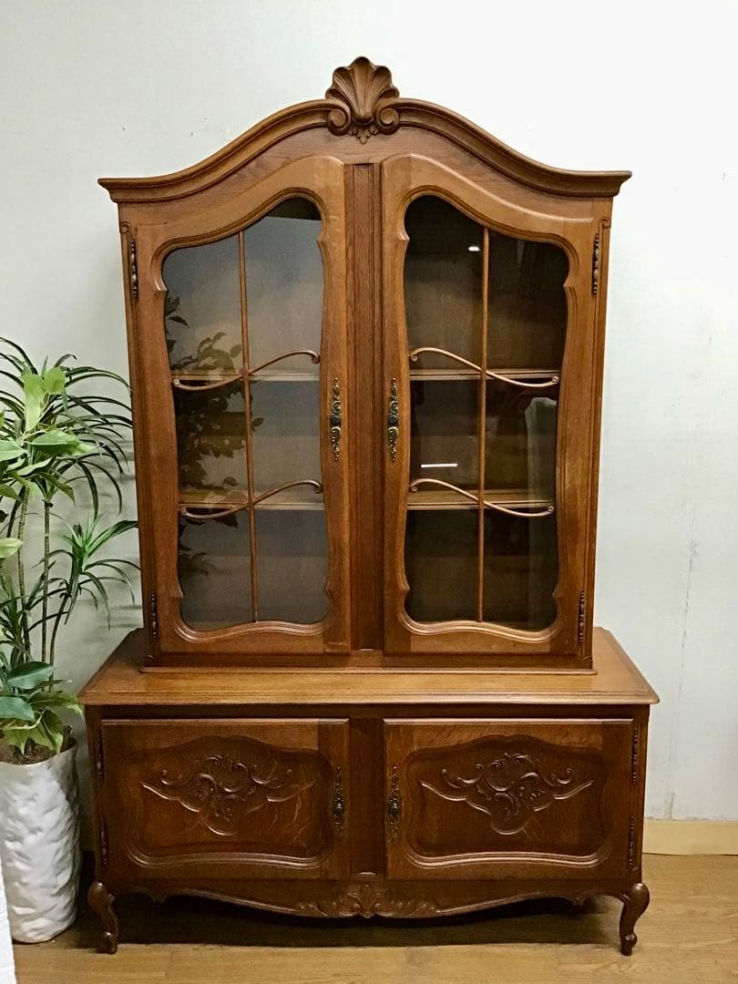 管37☆フランス製☆仏蘭西☆アンティーク☆ガラスキャビネット