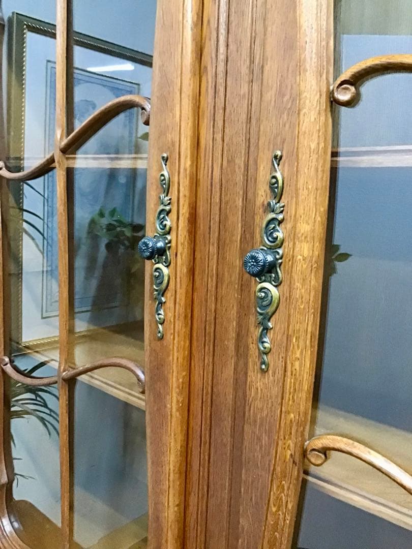 管37☆フランス製☆仏蘭西☆アンティーク☆ガラスキャビネット