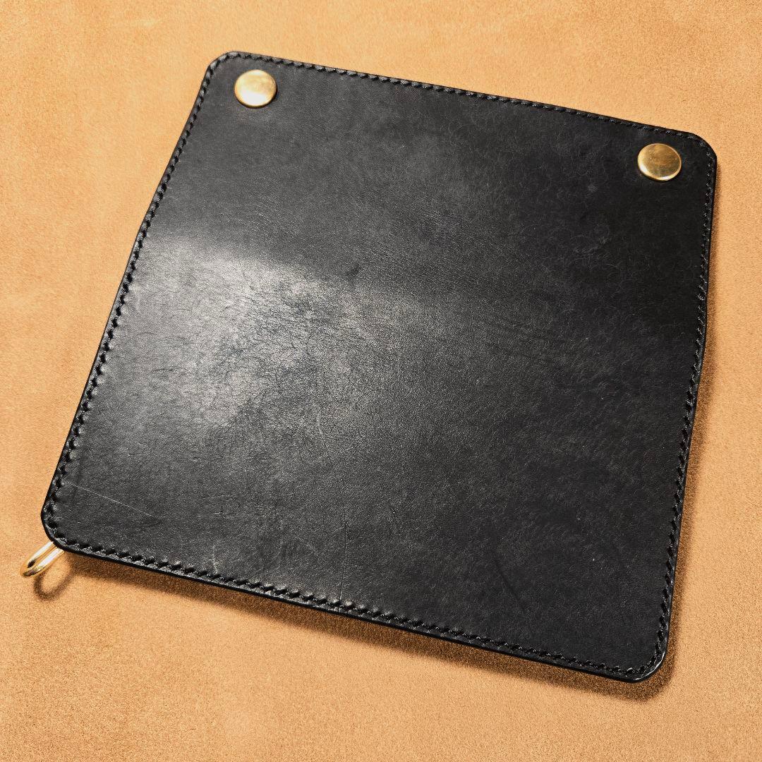 246ロング　トラッカーウォレット イタリアンレザーMARGOT【ブラック】