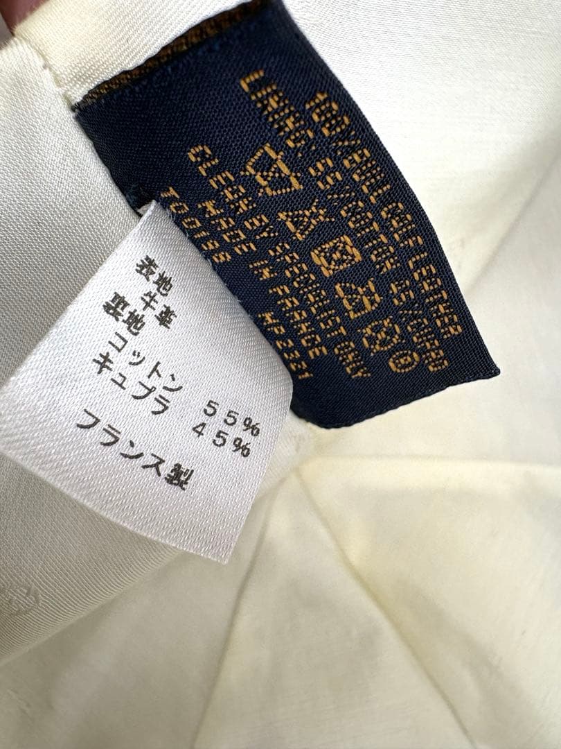 【美品】Louis Vuitton レザー　キャップ　帽子　モノグラム　ホワイト