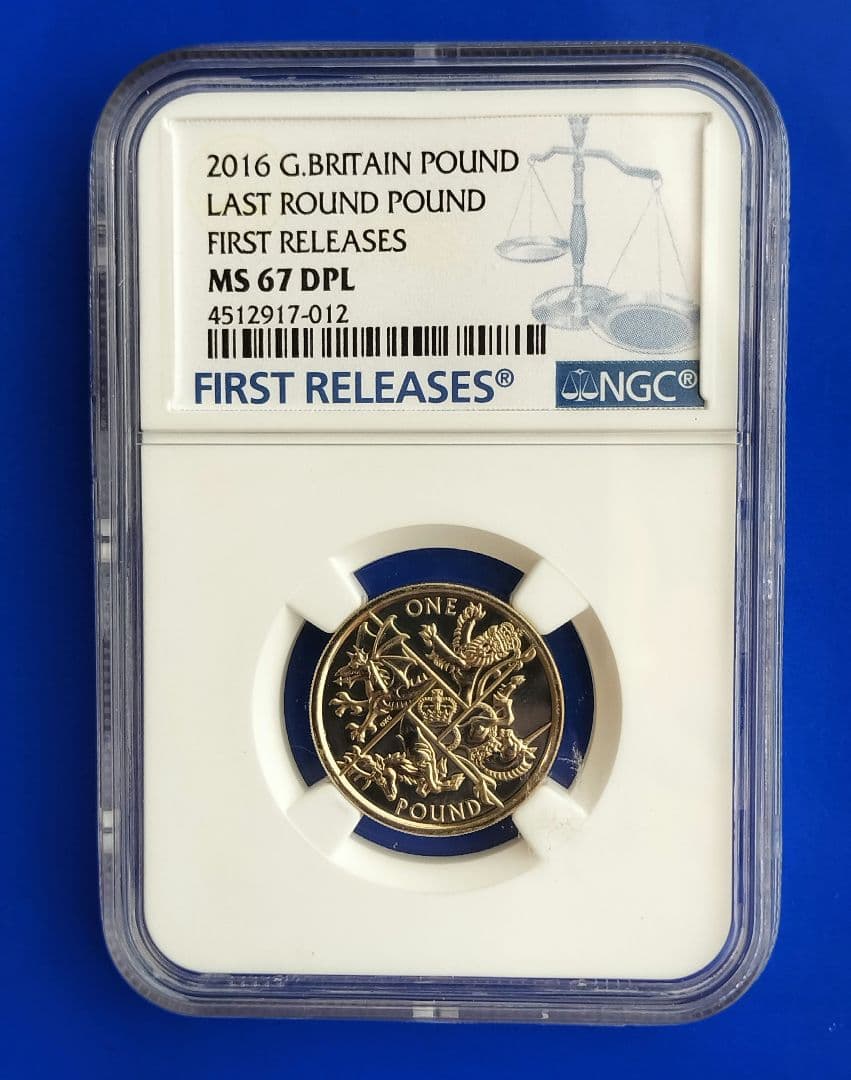 ちゃー★希少❗1ポンド硬貨（最後の円形）2016 NGC MS67