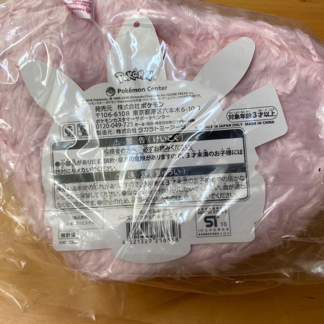 ポケモン　ぬいぐるみ　ピカチュウ&イーブイ　冬