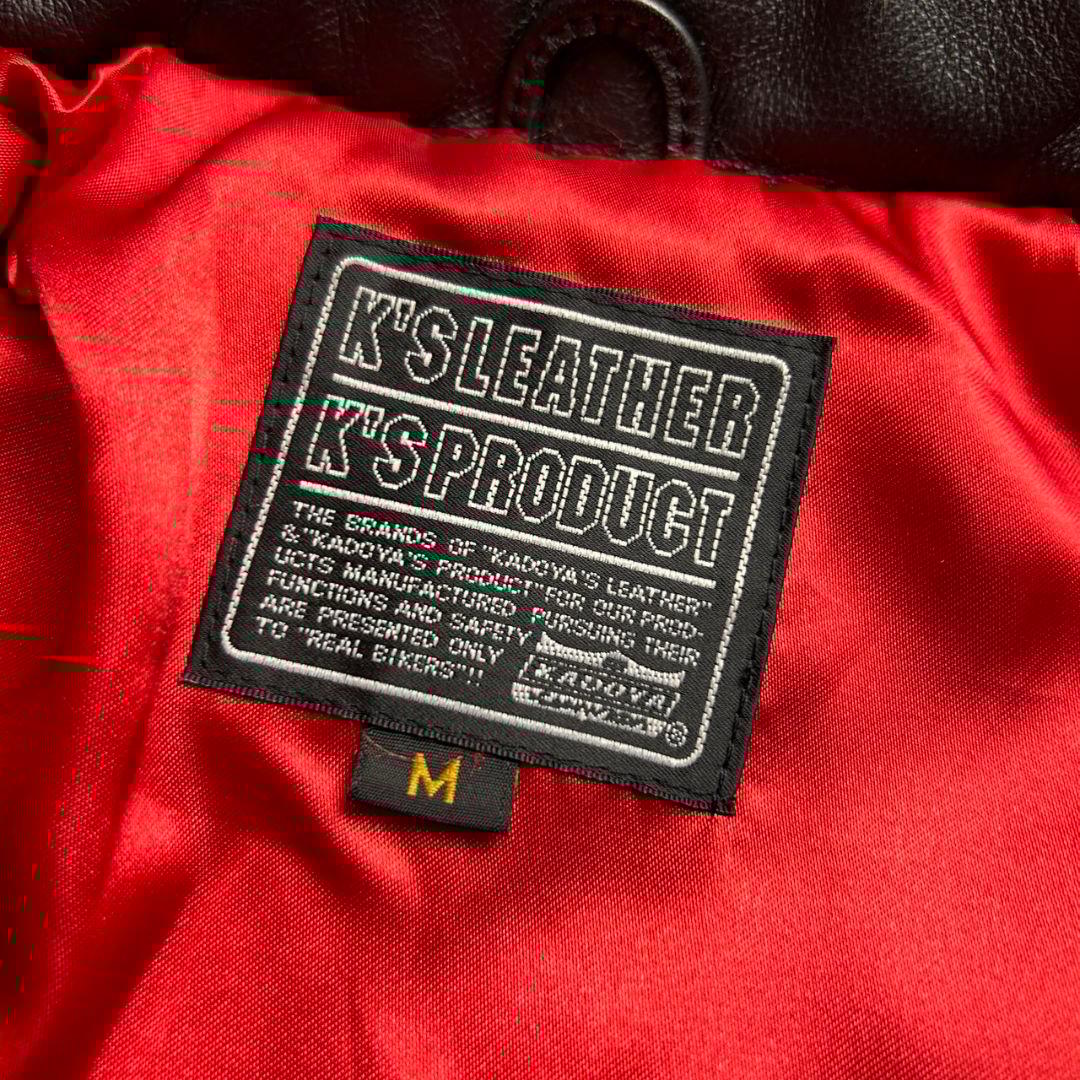 【美品】KADOYA キャロルタイプ ライダースジャケット レザージャケット 黒