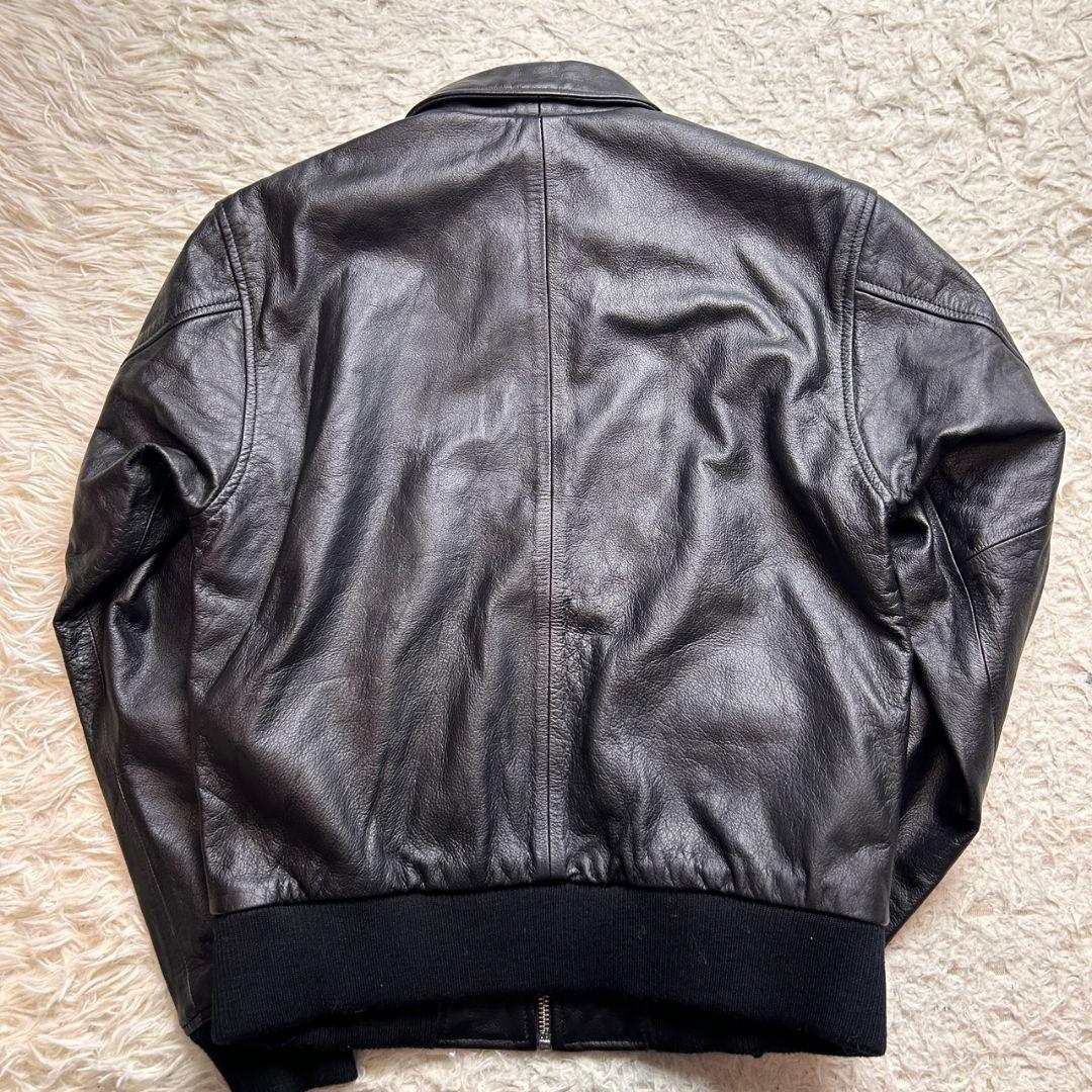 【美品】KADOYA キャロルタイプ ライダースジャケット レザージャケット 黒