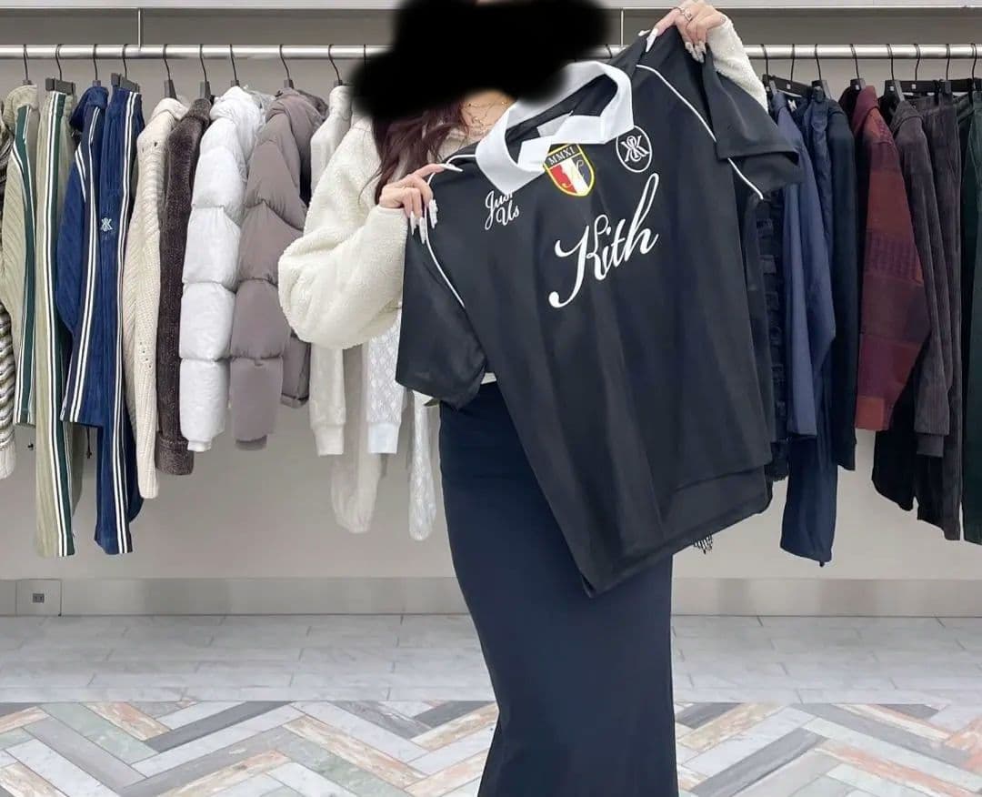 トップス KITH shadow stipe Marcel soccer Top M