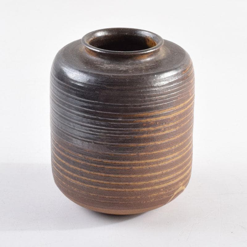 茶道具　渡辺伸治造　名物　円乗坊肩衝写　茶入　仕覆付　共箱　V　8965