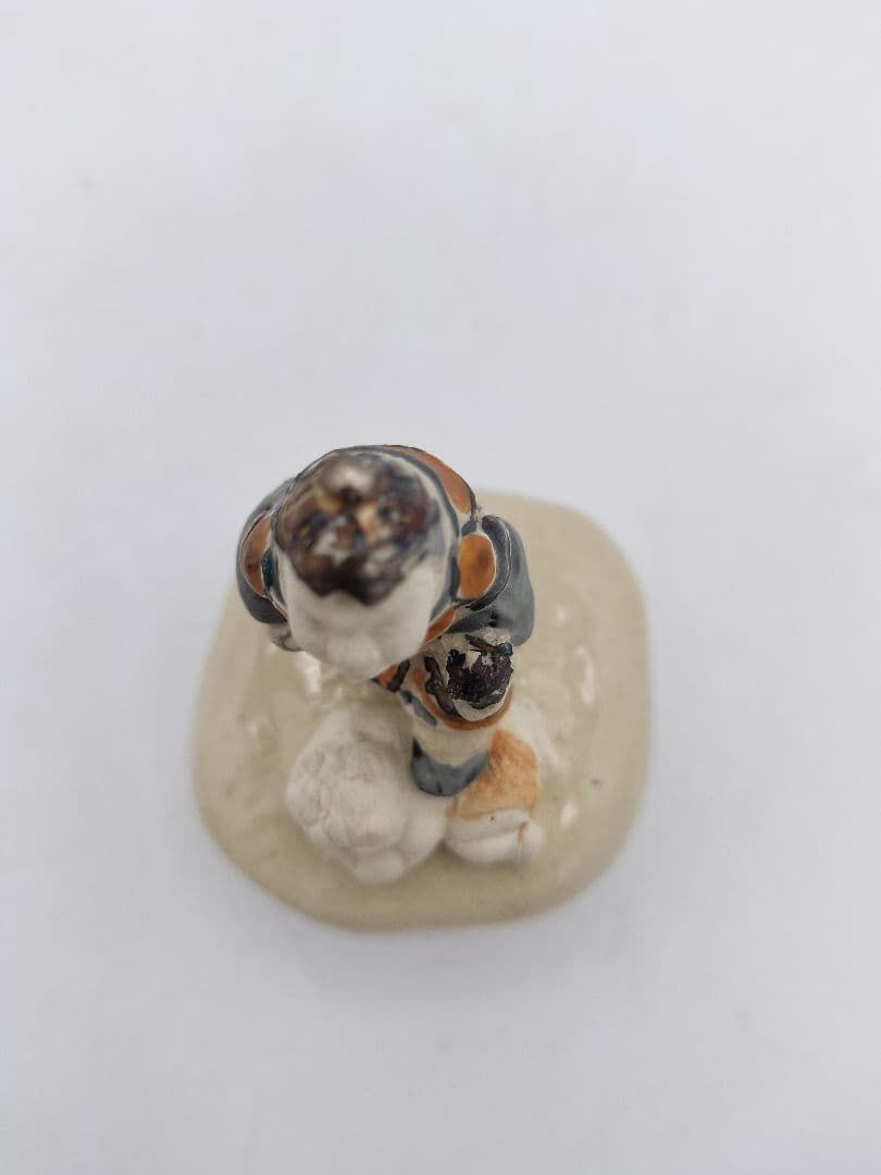 c047【新品・未使用】香合 色絵 毘沙門 益子焼三武信家 木箱 茶道具