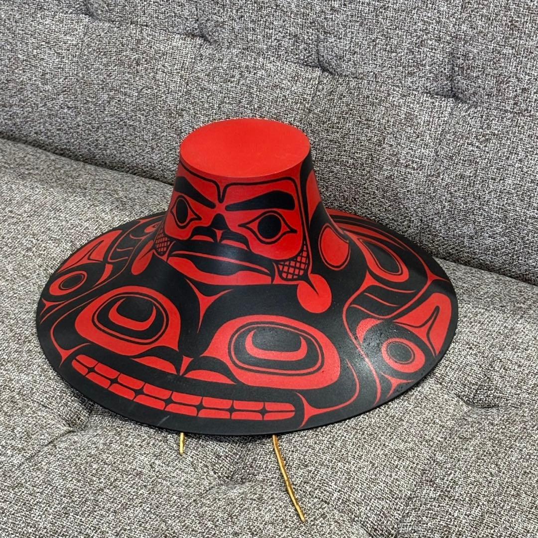 お月 珍品 希少！ ネイティブハット 先住民 アート インテリアにも