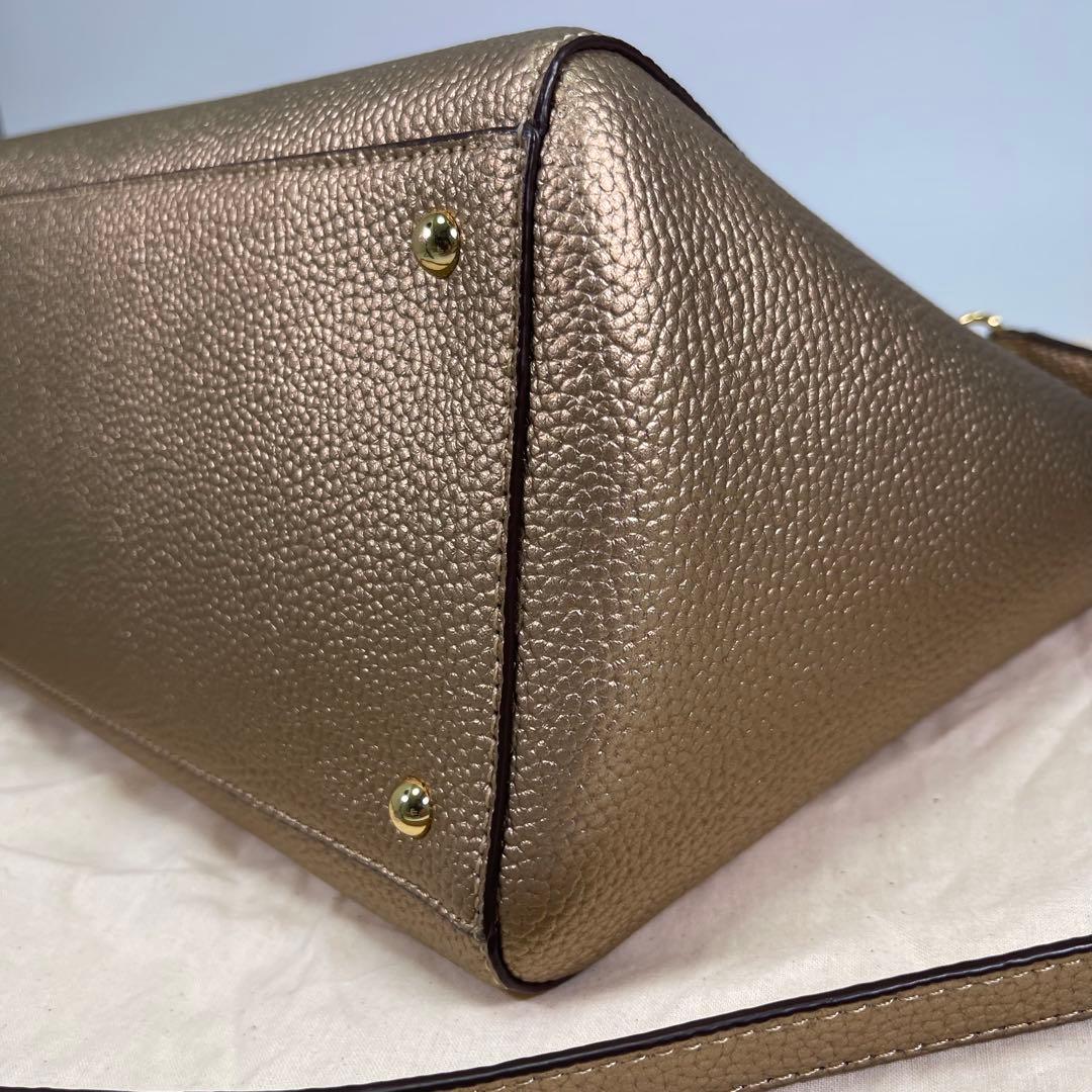 【natsu 様✨】ローレンラルフローレンレディースハンドバッグ2WAY希少ゴー