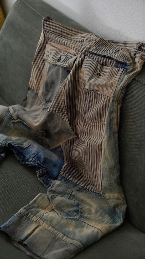 【超希少】KAPITAL 一点物 サルエルショーツ ヴィンテージ加工