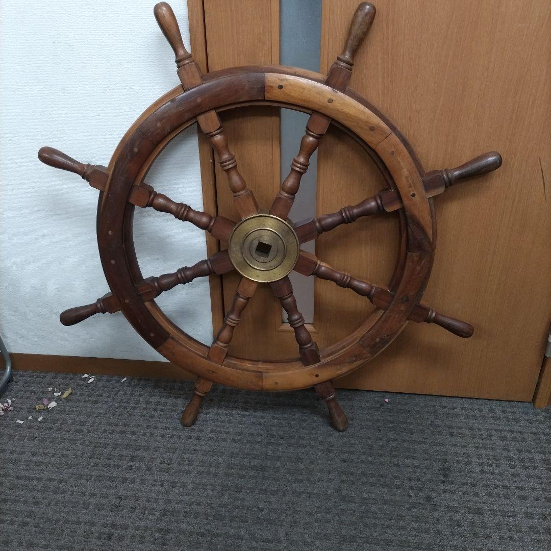 アンティーク舵輪　本船で使用されたもの