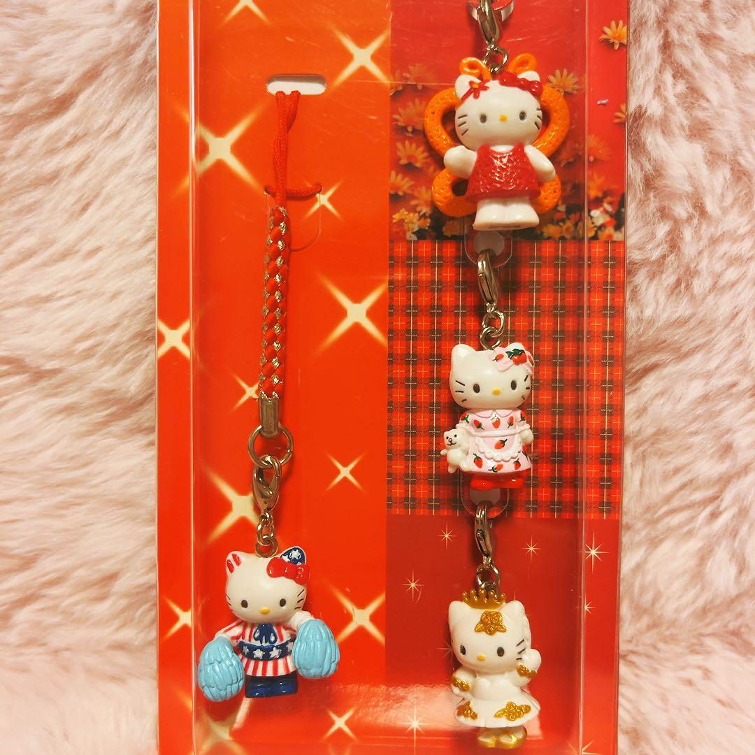 希少レア　ハローキティ　グッズコレクション　根付け　4Pアソート ① 2005