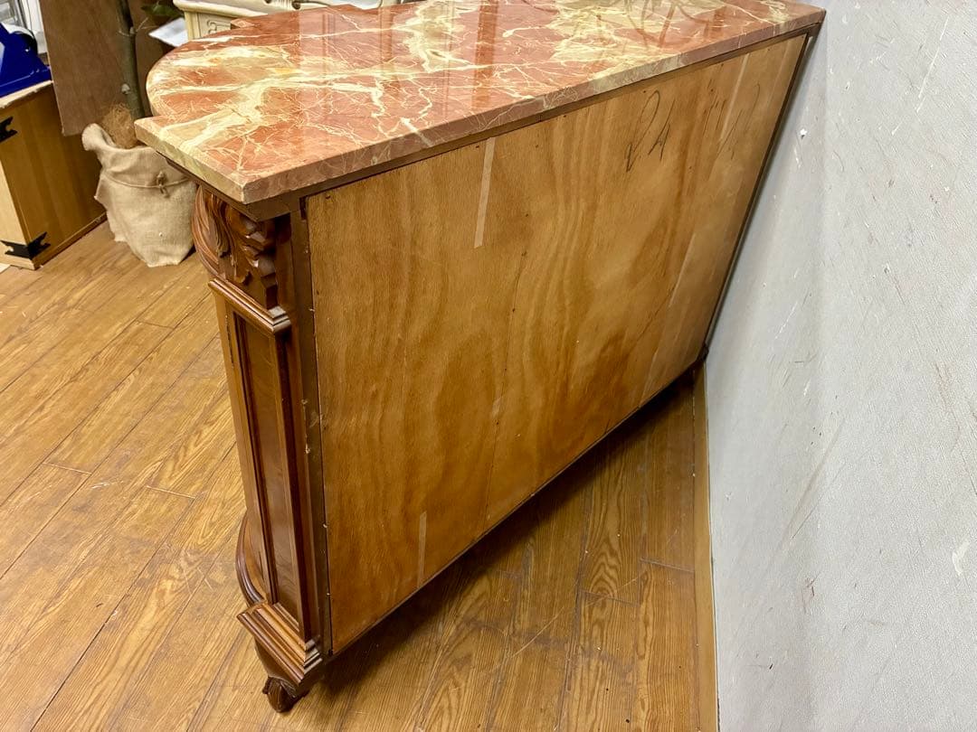 管396☆イタリア製☆アンティーク☆ヴェローナクラシック☆大理石☆サイドボード