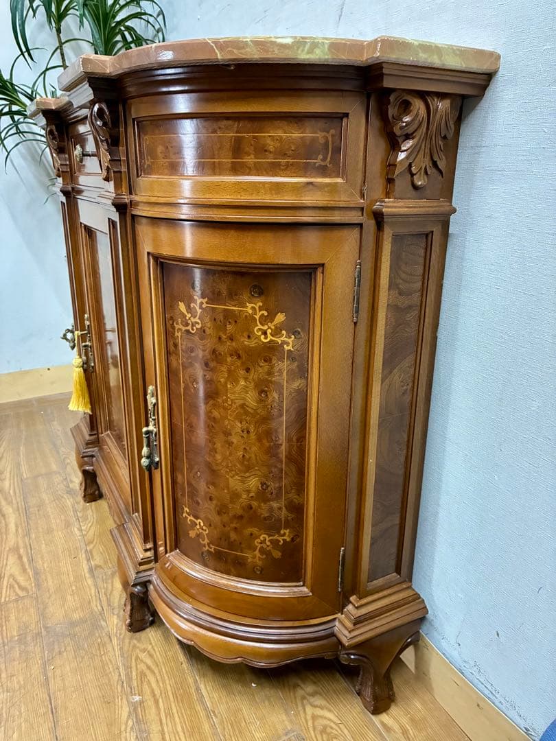 管396☆イタリア製☆アンティーク☆ヴェローナクラシック☆大理石☆サイドボード