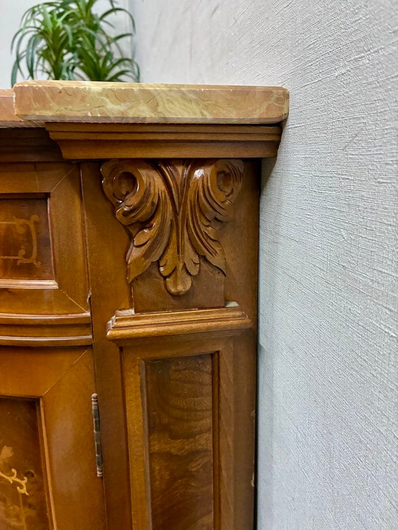 管396☆イタリア製☆アンティーク☆ヴェローナクラシック☆大理石☆サイドボード