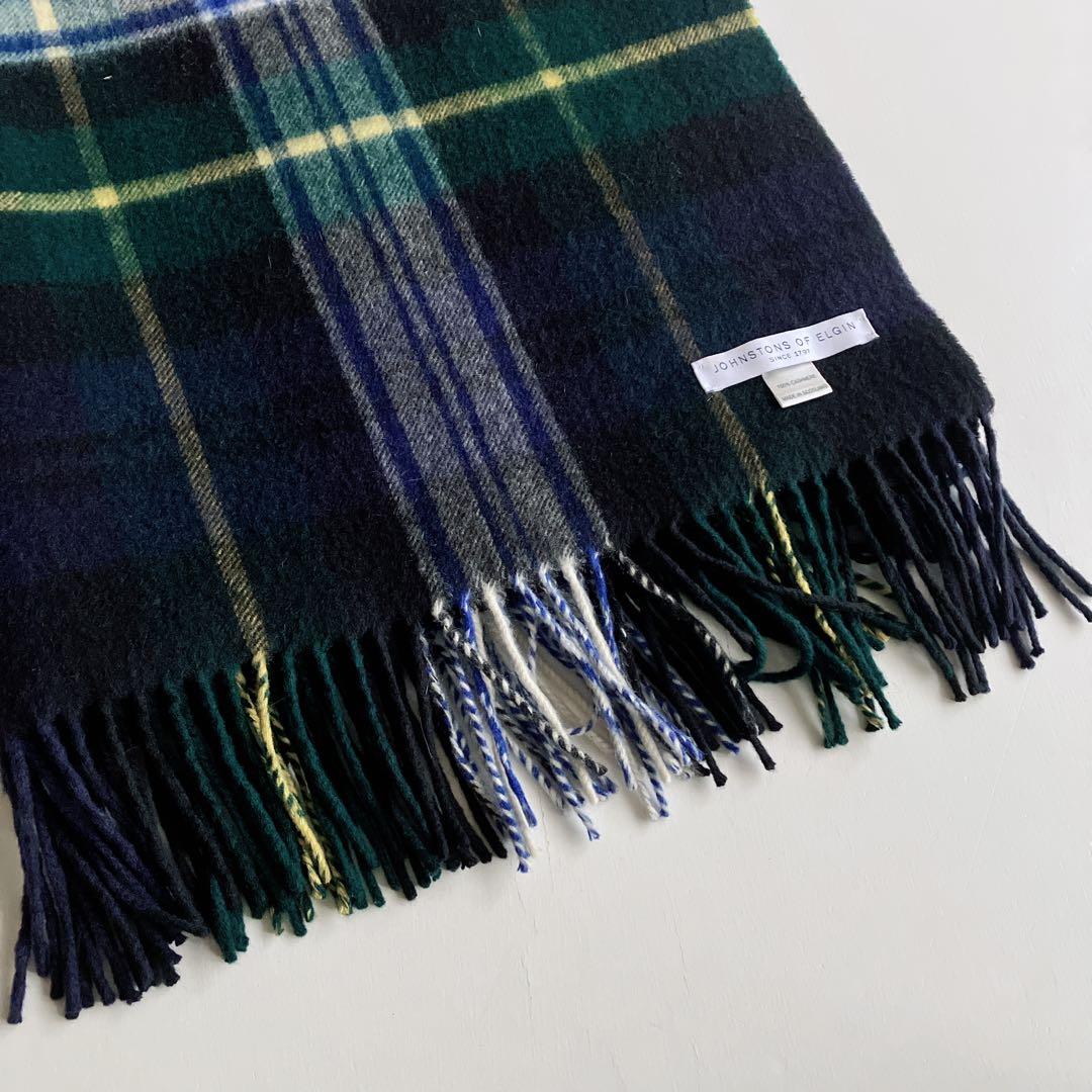 ジョンストンズ　大判ストール　カシミヤ