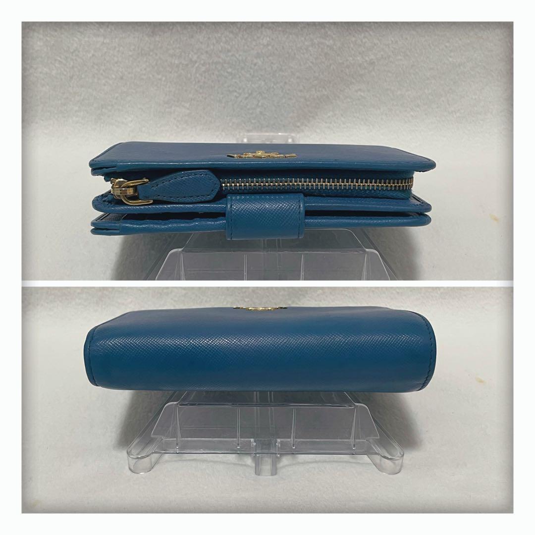 12/26削除‼️ 大人気カラー✨ PRADA プラダ サフィアーノ 二つ折り財布