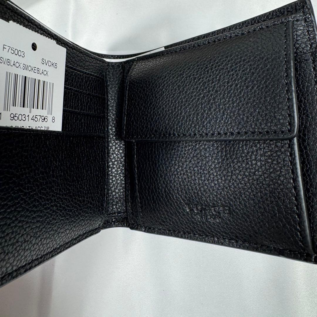 ❤️COACH ブラック 二つ折り財布　黒　レディース　メンズ