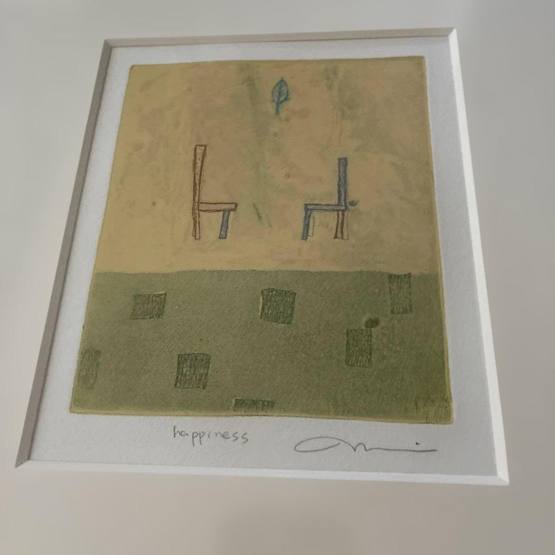 岡田まりゑ　happiness 銅版画