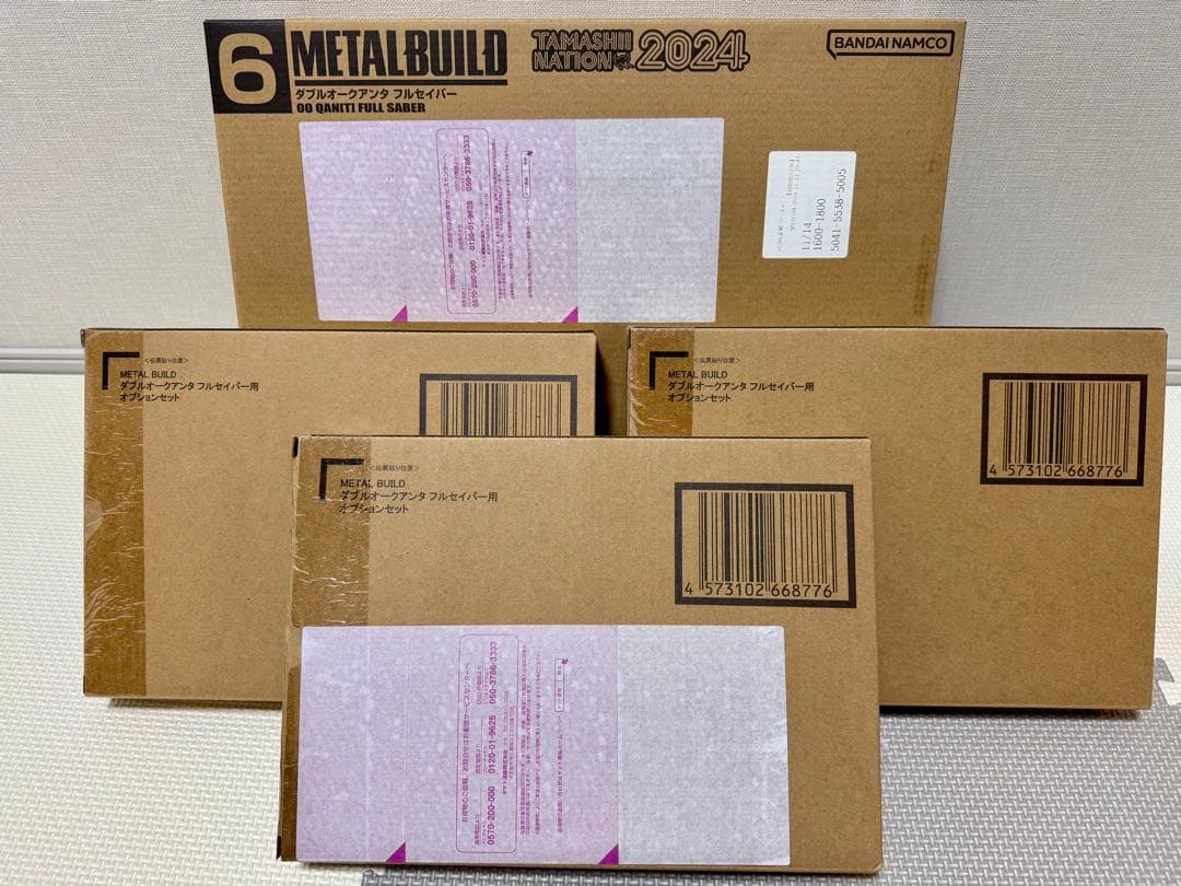 L BUILDダブルオークアンタフルセイバー&オプションセットx3