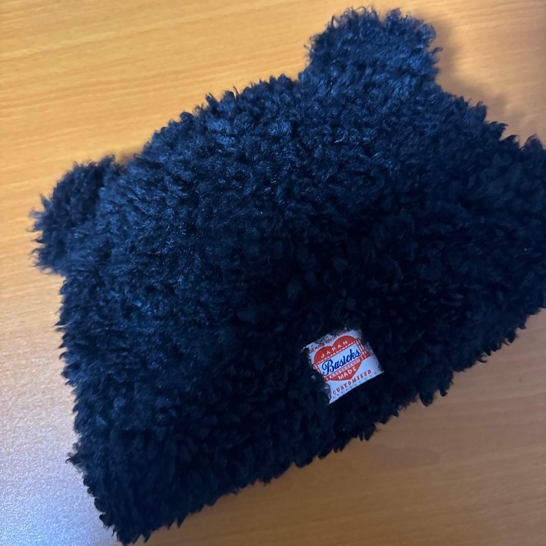 momoko出品 BASICKS Bear Beanie Mブラック