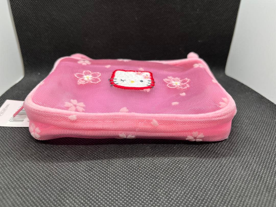 【新品未使用】桜　キティ　メッシュ　ウインク　財布　レトロ