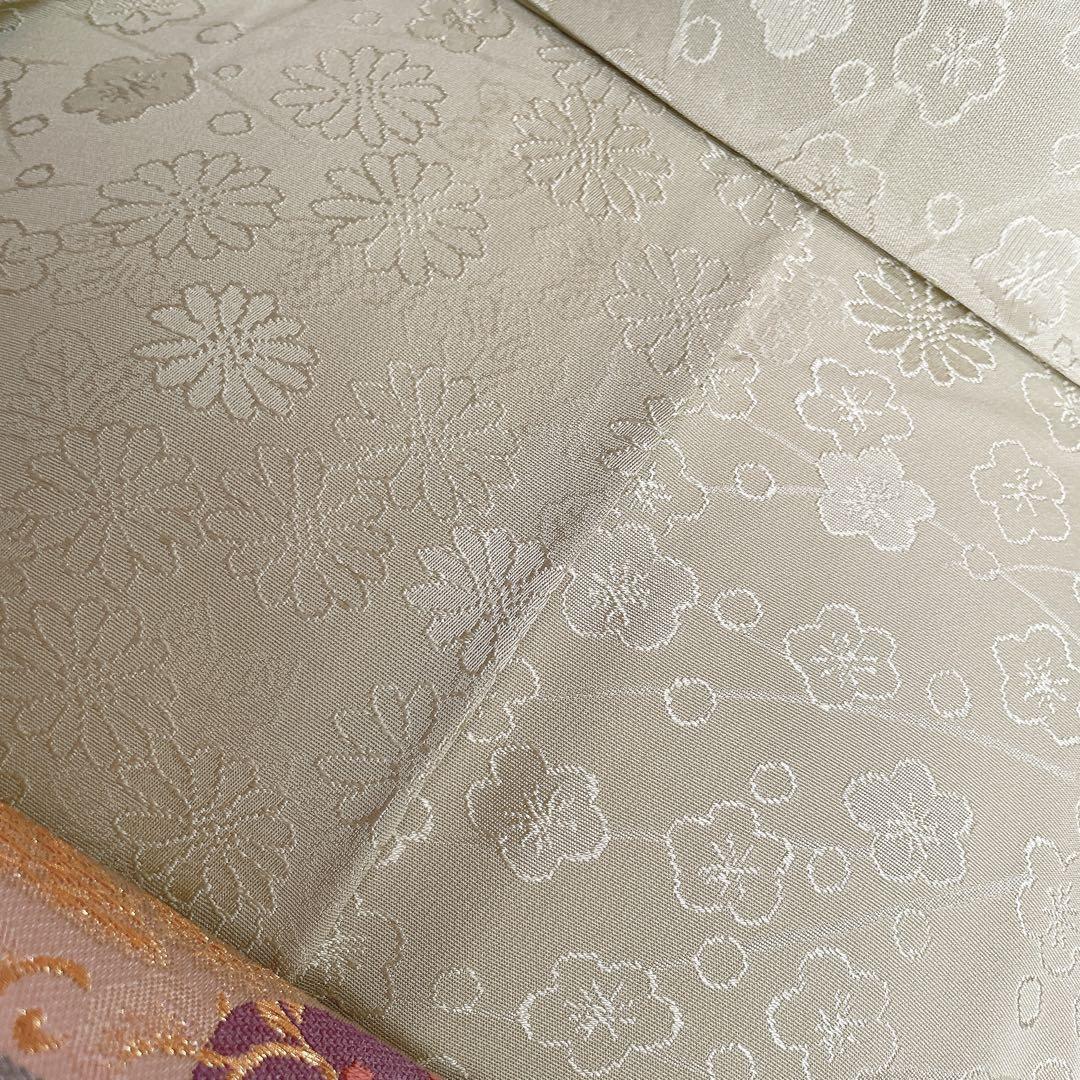 色無地　フルセット　菊　梅　地紋　難あり　練習用　シンプル　礼装　着物　I2