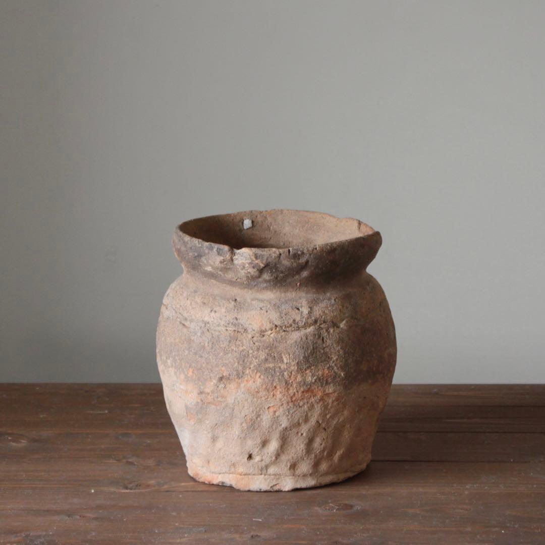叩き跡のある 彫文 土器 壺 古美術 古道具 アンティーク